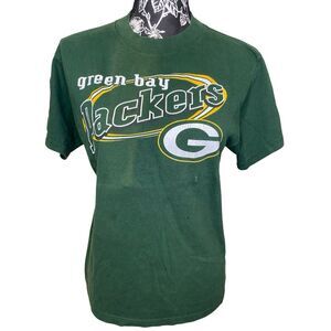 Logo 7 Green Bay Packers Graphic T Shirt Boys XL Sports Vintage NFL Football